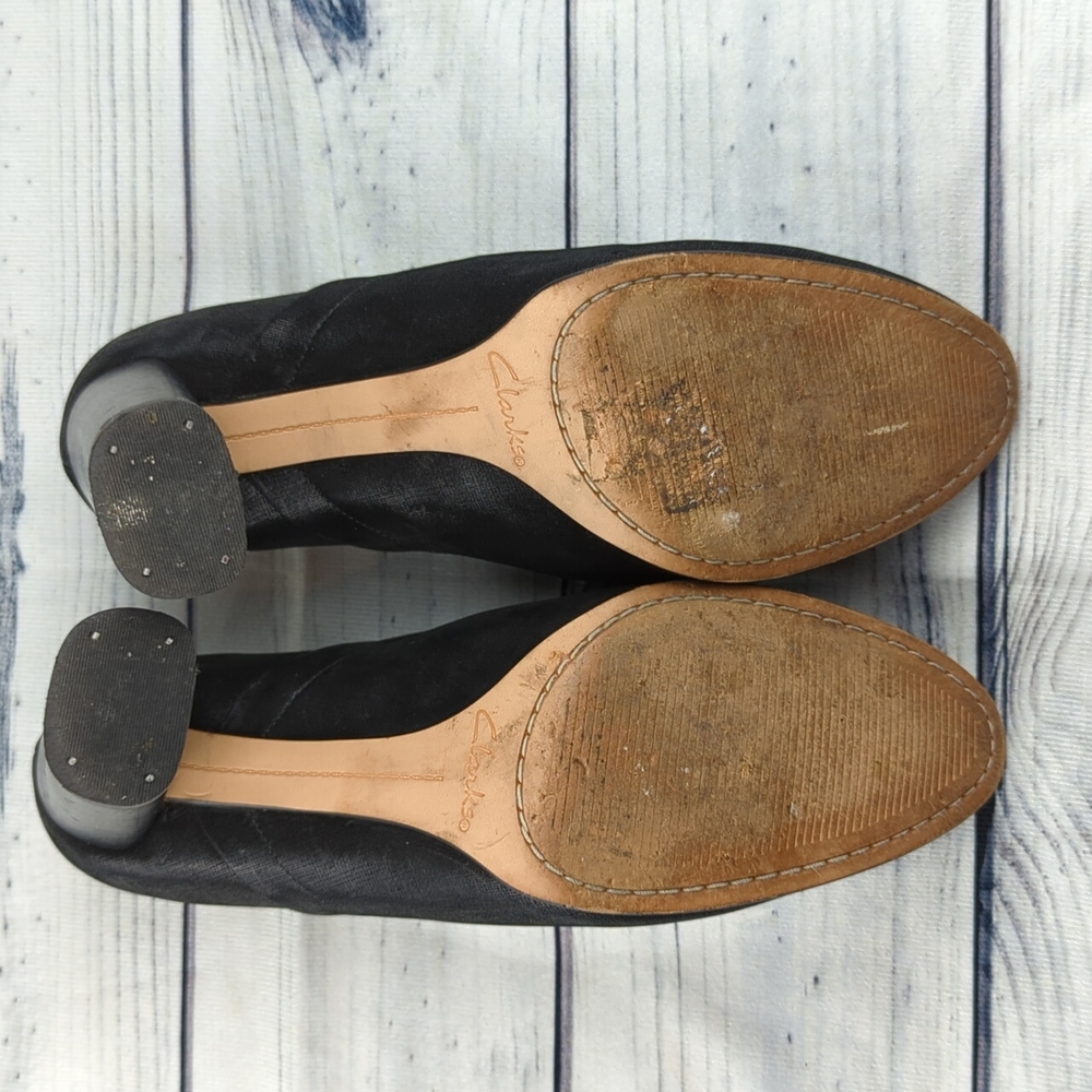CLARKS BLACK CAREER PUMPS/SHOES SIZE 8M - Picture 6 of 11